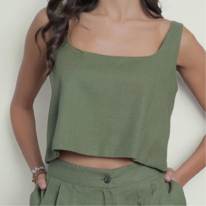 Linen crop top